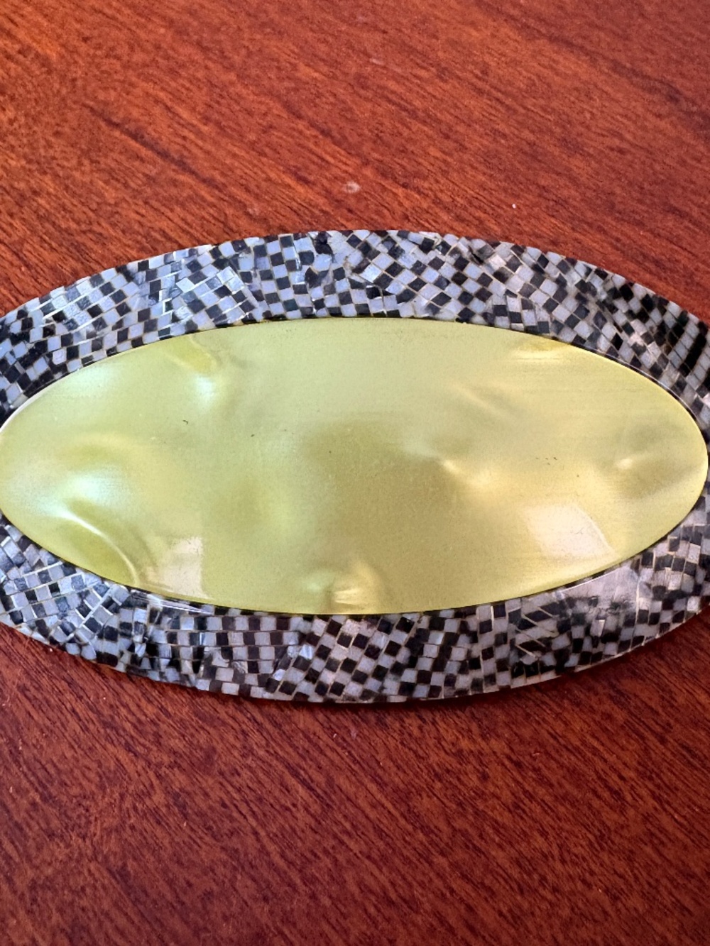 Vintage 1980s Mid-Century Mod / Art Deco Style Hair Barrette - Made in France 🇫 - Picture 2 of 6